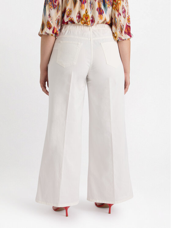 Fiorella Rubino Fiorella Rubino Pantaloni di tessuto P735T005106N011 Bianco Over Fit