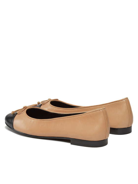 Tory Burch Tory Burch Baleriny Cap-Toe Ballet 154513 Beżowy