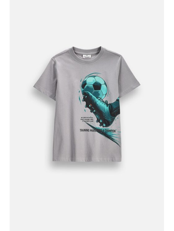Coccodrillo Coccodrillo T-Shirt ZC6143214VBA-019 Szary Regular Fit