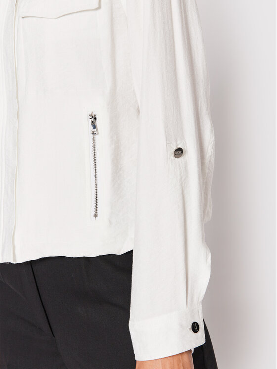 DKNY DKNY Pārejas jaka P2RCTB41 Balts Regular Fit