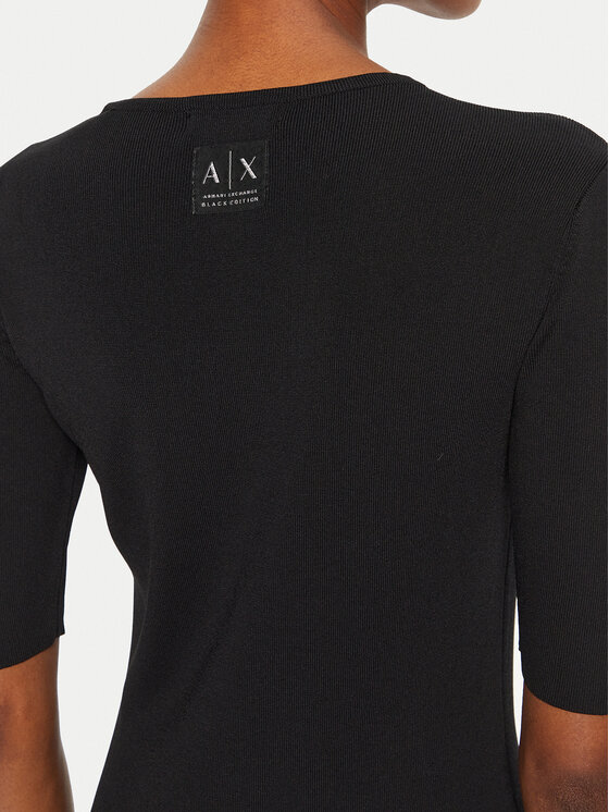 Armani Exchange Armani Exchange Trikotažinė suknelė XW000048 AF10352 UC001 Juoda Slim Fit