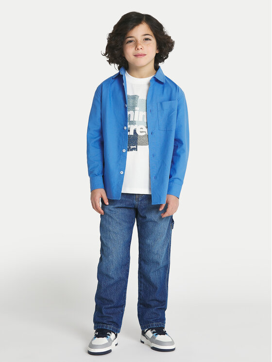 Original Marines Original Marines Košeľa DEA2510B Modrá Regular Fit