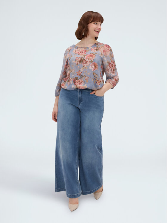 Fiorella Rubino Fiorella Rubino Blusa 2133T002520N0R4 Turchese Boxy Fit