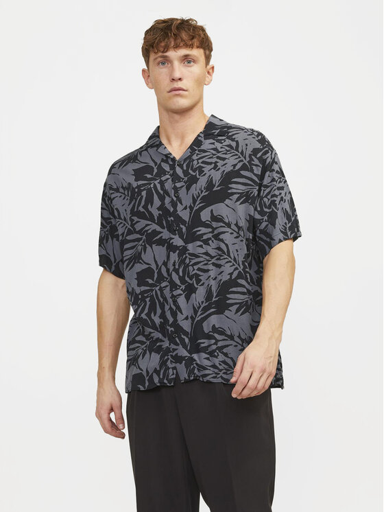 Jack & Jones Jack & Jones Košile Monochrome Resort 12249210 Šedá Relaxed Fit