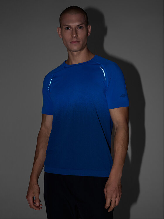 4F 4F Koszulka techniczna TRAIL RUNNING Granatowy Slim Fit