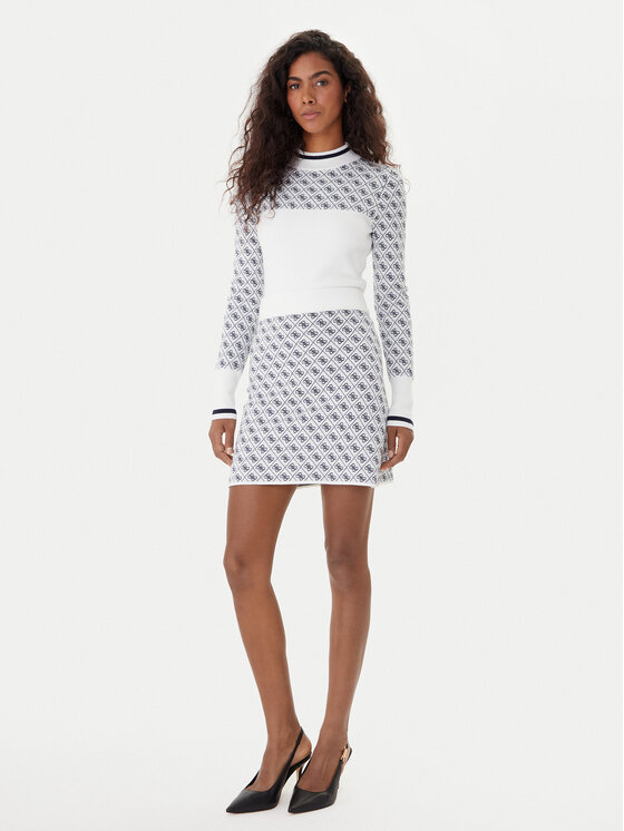Guess Guess Sveter W5BR24 Z3JD2 Écru Slim Fit