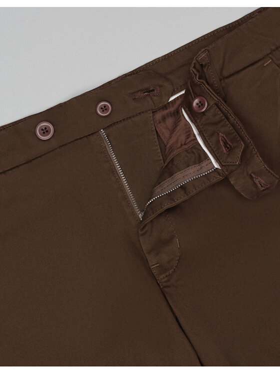 Borgio Borgio Chinosy sagliano Brązowy Slim Fit