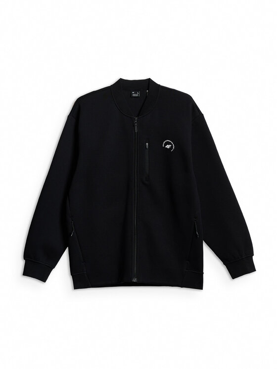 4F 4F Bluza WHEEL & WAVE Czarny Regular Fit