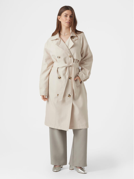 Vero Moda Vero Moda Trencis Doreen 10301287 Écru Regular Fit