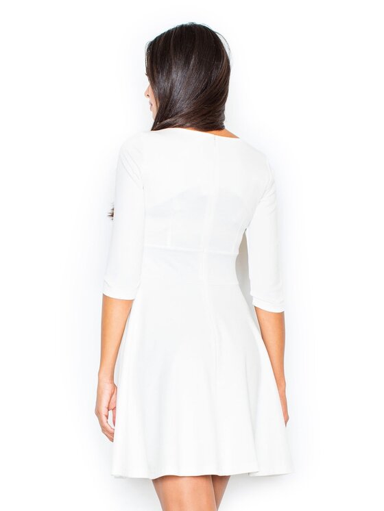 FIGL FIGL Šaty M081 Biela Slim Fit