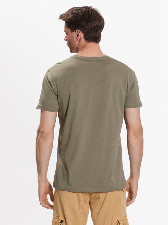 Alpha Industries Alpha Industries Marškinėliai Basic 118533 Žalia Regular Fit