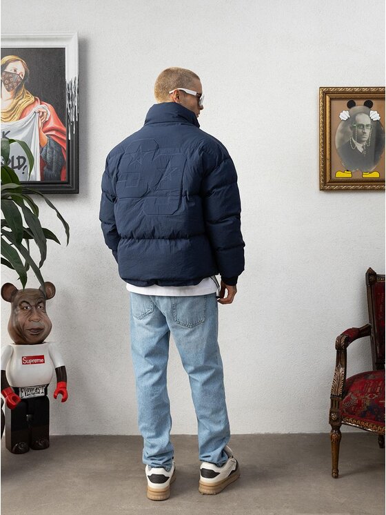 Jigga Wear Jigga Wear Kurtka puchowa Kurtka Puchowa Męska Granatowa Jigga Wear Star XL Granatowy Regular Fit