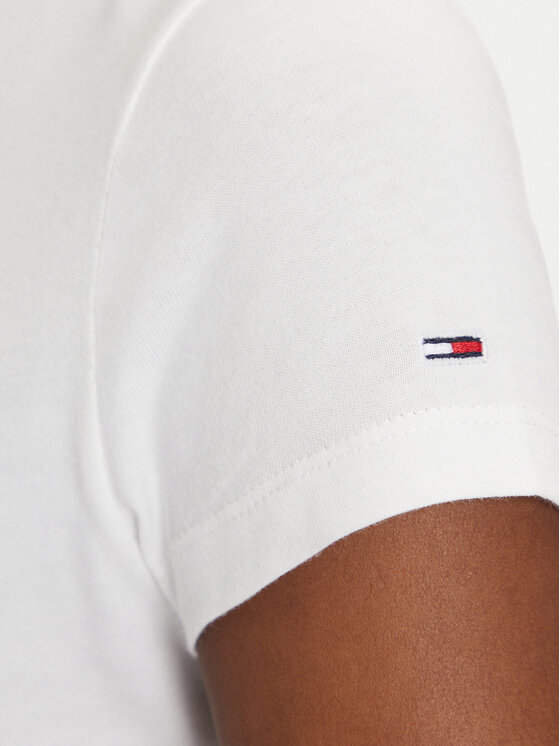 Tommy Jeans Tommy Jeans Majica Romance DW0DW21342 Écru Slim Fit
