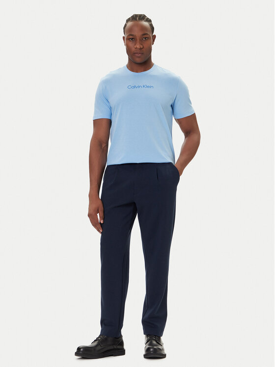 Calvin Klein Calvin Klein Tricou Logo 30s LV04LD230G Albastru celest Relaxed Fit