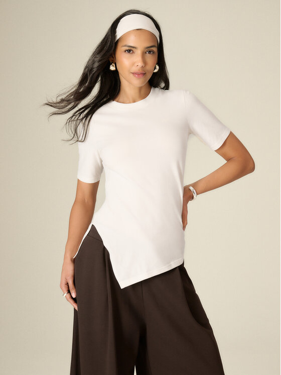 4F 4F T-Shirt ESSENTIAL 4 Biały Regular Fit
