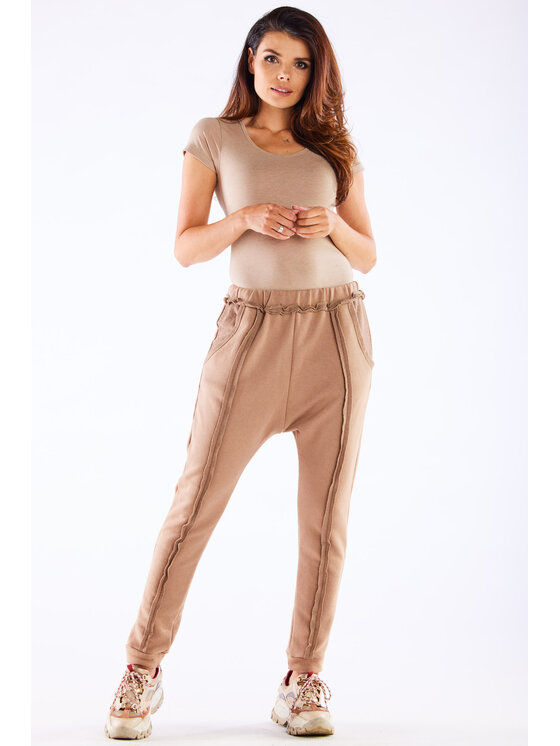 Infinite You Infinite You Dámské kalhoty M274 Béžová Basic Fit