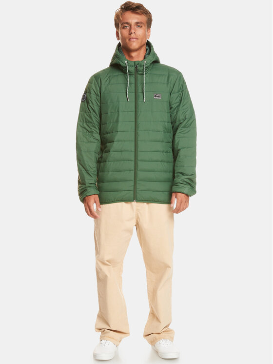 Quiksilver Quiksilver Bunda pro přechodné období Scaly Hood Jckt EQYJK04008 Zelená Regular Fit