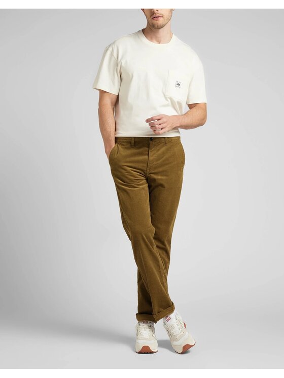 Lee Lee Pantaloni di tessuto CHINO Marrone Regular Fit