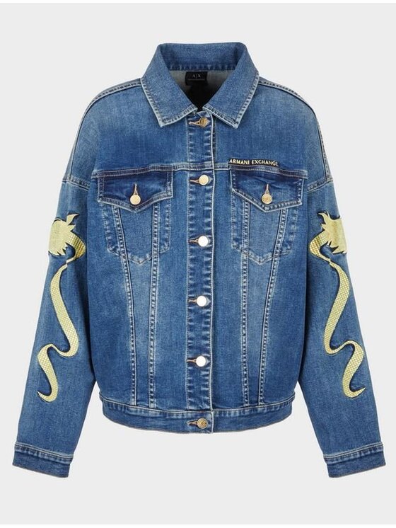 Armani Exchange Armani Exchange Dámská bunda 3DYBAA Y1EEZ 1500 Světle modrá Regular Fit