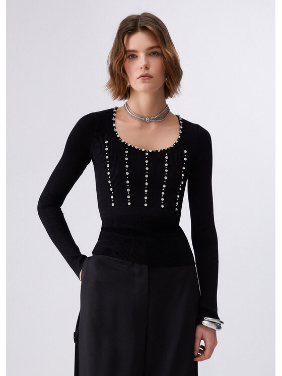 Liu Jo Liu Jo Maglione PA6021MS99EC3912 Nero Slim Fit