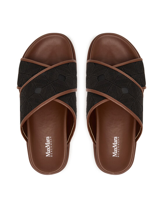 Max Mara Beachwear Max Mara Beachwear Nazouváky Peonie 2616521019650 Černá