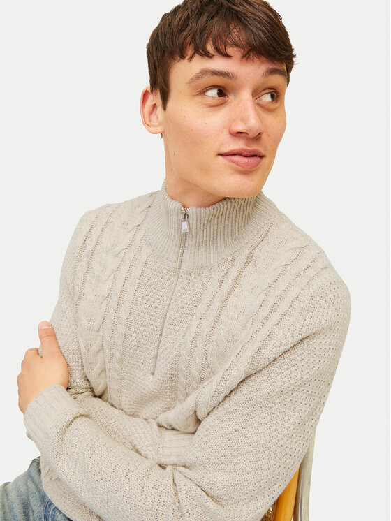 Jack & Jones Jack & Jones Sweter Craig 12260826 Écru Regular Fit
