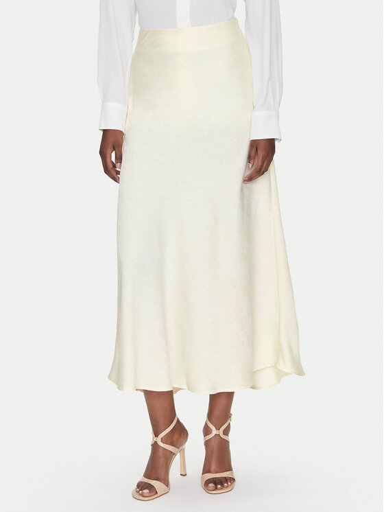 Fransa Fustă maxi 20615436 Crem Regular Fit