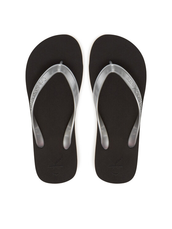 Calvin Klein Jeans Calvin Klein Jeans Japanke Beach Sandal Monologo Tpu YW0YW01719 Srebrna