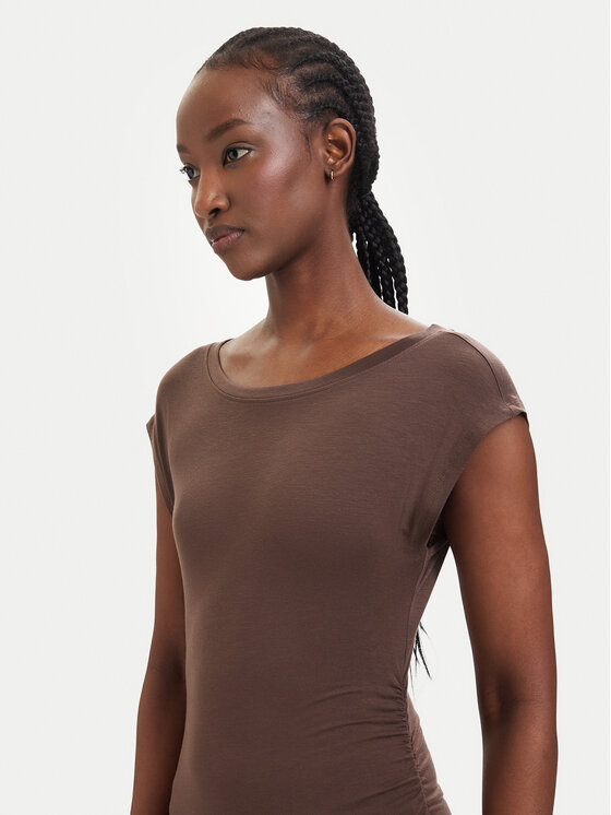 Vero Moda Vero Moda Cocktail obleka Sarah  10346941 Temno rjava Slim Fit