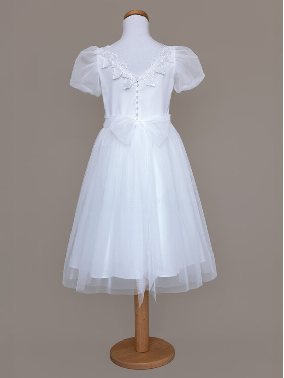 SLY SLY Sukienka 5SM-08A Biały Comfortable Fit