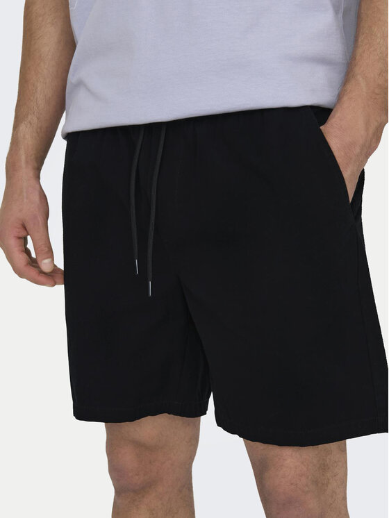 Only & Sons Only & Sons Medžiaginiai šortai Tel 22027949 Juoda Regular Fit