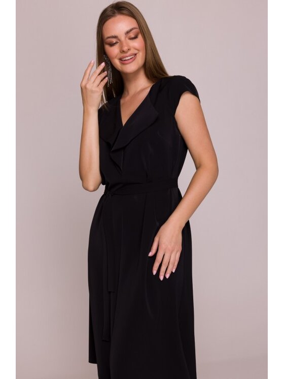 Stylove Stylove Sukienka codzienna S411 Czarny A-Line Fit