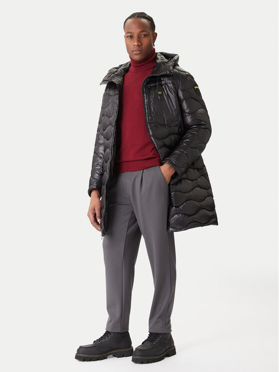 Blauer Blauer Wintermantel Impermeabile 25WBLUK03068 Schwarz Regular Fit