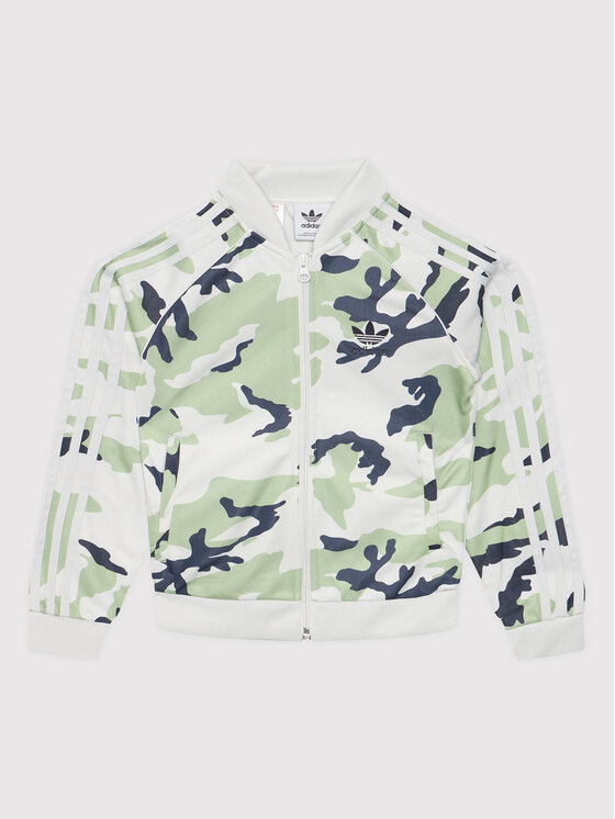 adidas adidas Pulóver Camo Sst Track HF7448 Zöld Regular Fit