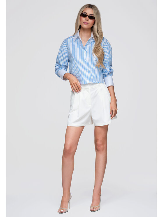 Ombre Ombre Koszula OW-SH-E0065 Niebieski Loose Fit