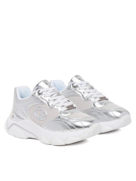 Guess Guess Sneakersy FLFMRZ ELE12 Strieborná