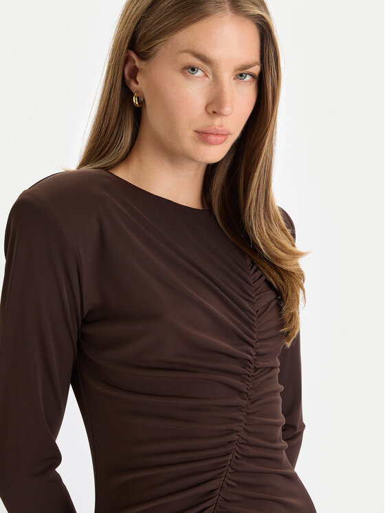 Gaudi Gaudi Официална рокля 521FD14008 Кафяв Slim Fit