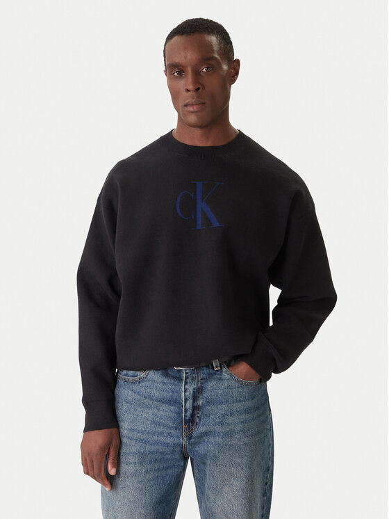 Calvin Klein Jeans Calvin Klein Jeans Svetr LV04RD305G Černá Relaxed Fit