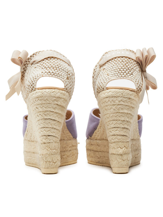 Manebi Manebi Espadrile Hamptons Heart-Shaped Wedge Espadrilles W 1.3 WH Vijolična