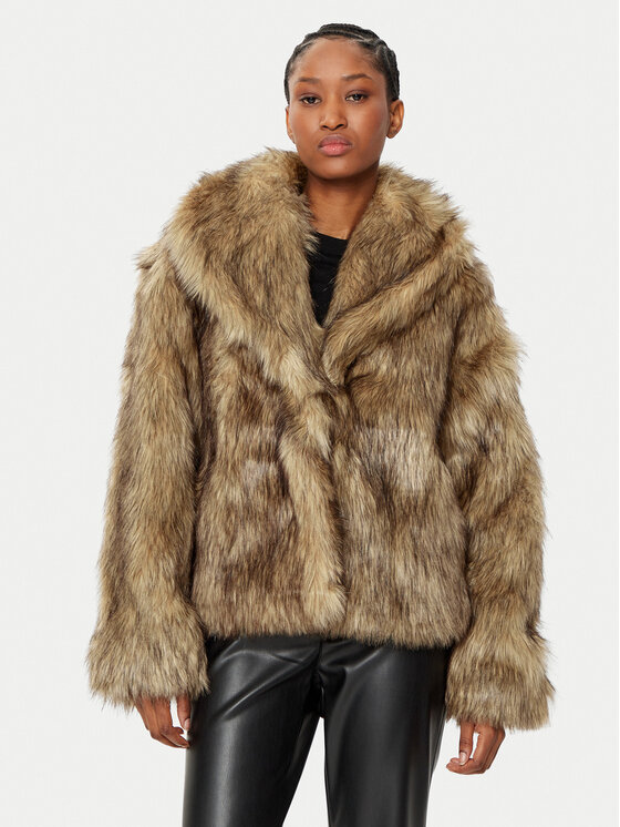 Gina Tricot Gina Tricot Karusnahk 24547 Pruun Regular Fit