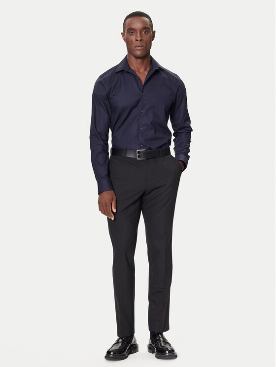 Guess Guess Риза LV019EU006 Тъмносин Slim Fit