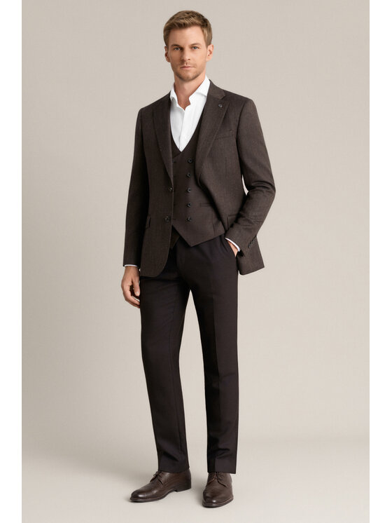 Lancerto Lancerto Marynarka Orivieto MA073226000005 Brązowy Regular Fit