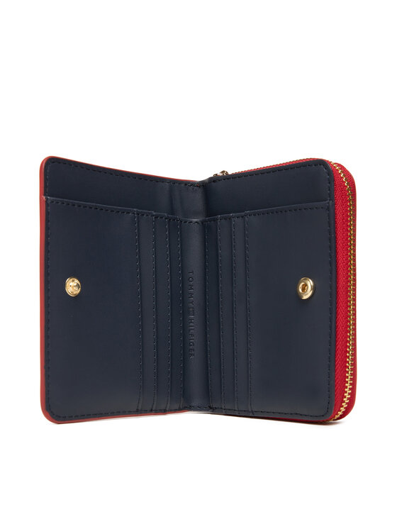 Tommy Hilfiger Tommy Hilfiger Portafoglio piccolo da donna Th Icon Med Za Flap AW0AW17742 Rosso