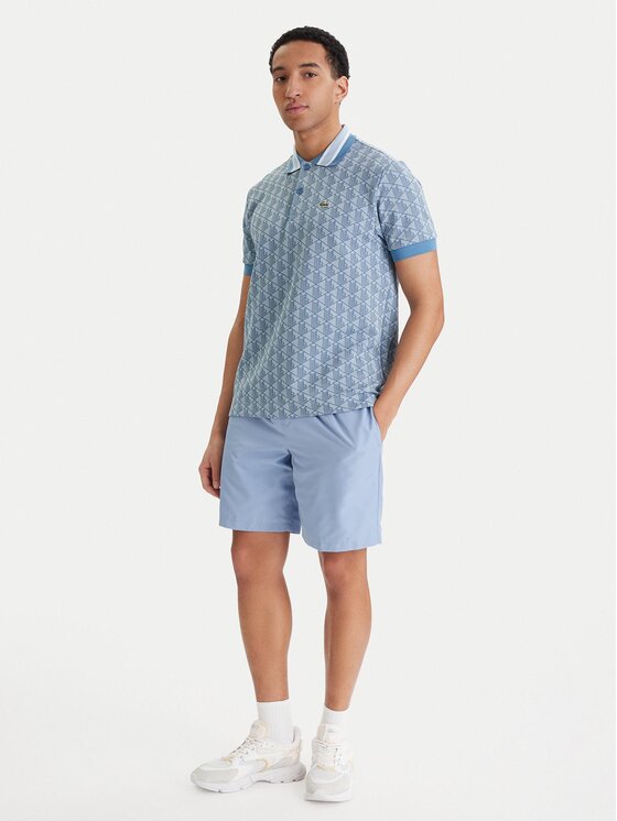 Lacoste Lacoste Тениска с яка и копчета DH1417 Зелен Classic Fit