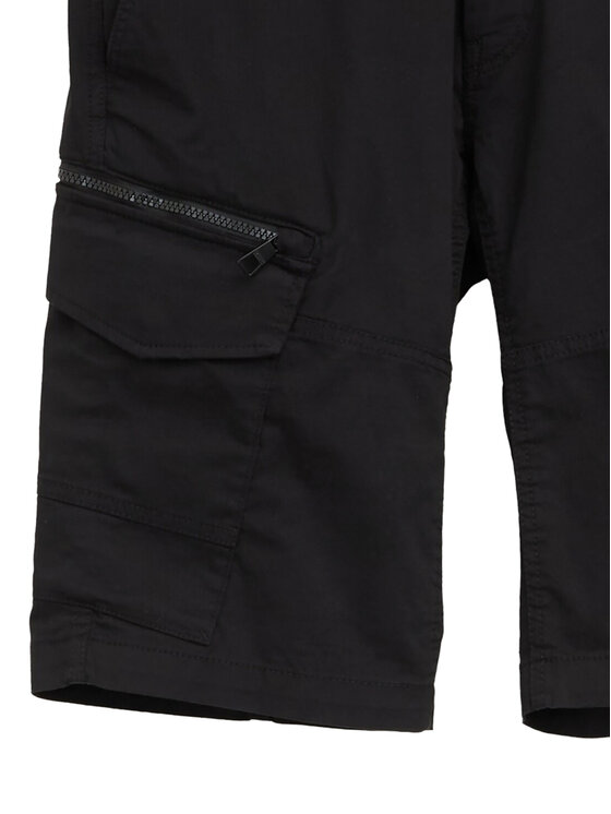 Tom Tailor Denim Tom Tailor Denim Szövet rövidnadrág 1044836 Fekete Regular Fit