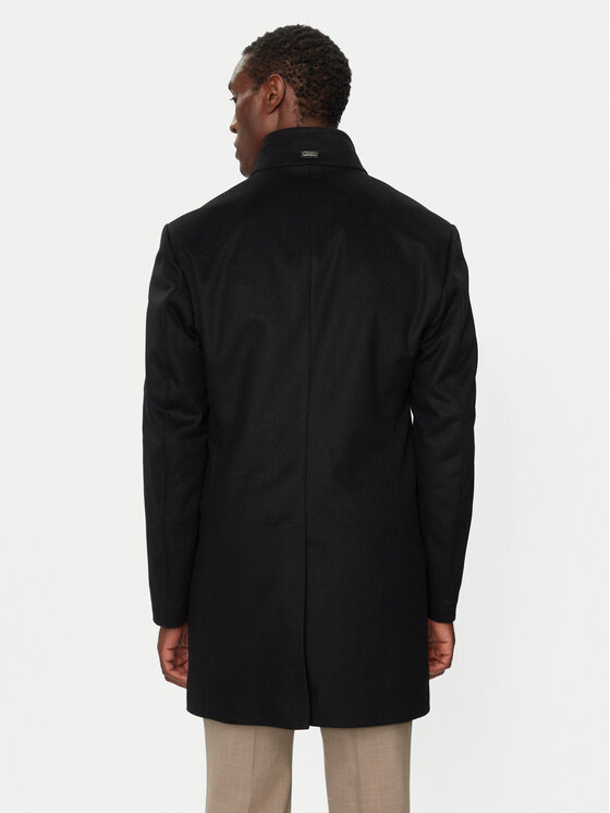 JOOP! JOOP! Palton de lână 17 JC-21Maron 30044311 Negru Regular Fit