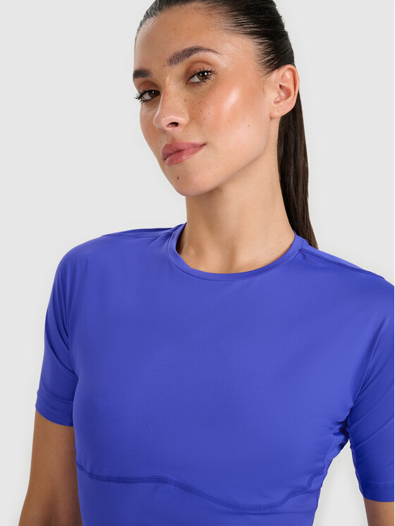 4F 4F Koszulka techniczna TRAINING Niebieski Slim Fit