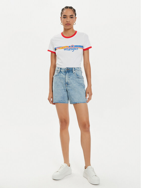 Wrangler Wrangler Jeans kratke hlače Hot Wheels 112357950 Modra Relaxed Fit