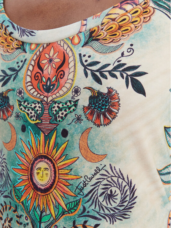 Just Cavalli Just Cavalli Majica 80PAHE02 CJ112 Pisana Slim Fit