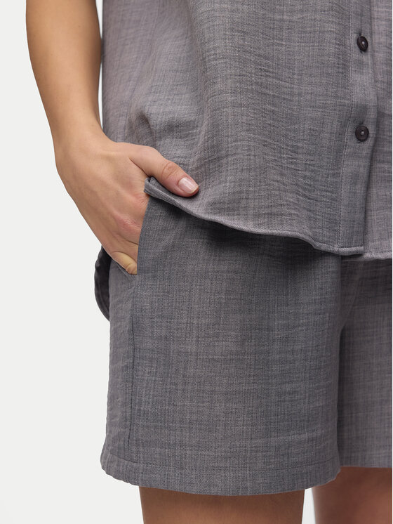 Vero Moda Vero Moda Šortky z materiálu Melaney 10325868 Šedá Loose Fit